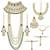 Gold-plated traditional ethnic indian kundan bridal set for women
