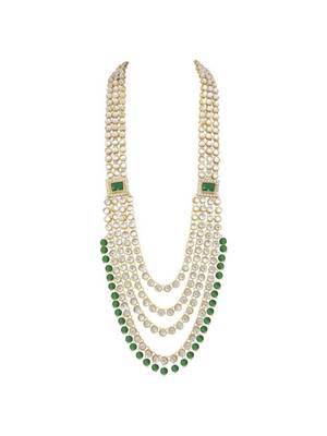 Gold-plated traditional ethnic indian kundan bridal set for women 4