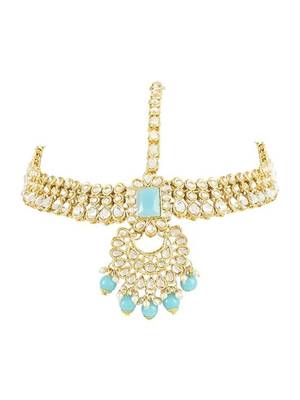Traditional ethnic indian kundan dulhan bridal jewellery set for women  4