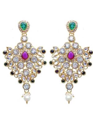 Traditional gold plated kundan ethnic bridal jewellery set for women  3