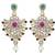 Traditional gold plated kundan ethnic bridal jewellery set for women (purple green)