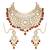 Wedding collection traditional gold plated pearl & kundan bridal jewellery set for women (maroon)