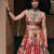 multicolor Floral embroidered silk Lehenga