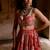 pink Floral printed silk Lehenga
