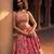 pink Floral embroidered silk Lehenga