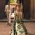 beige Floral printed silk Lehenga