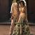 beige Floral printed silk Lehenga
