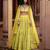 yellow Floral embroidered silk Lehenga