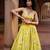 yellow Floral embroidered silk Lehenga