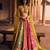 multicolor Floral embroidered silk Lehenga