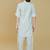 Offwhite cotton textured kurta and pant set