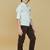 Offwhite cotton woven shirt trouser waistcoat set