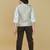 Beige checks cotton woven shirt trouser waistcoat set