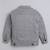 Grey solid cotton denim jacket with printed t-shirt for boys