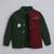 Maroon solid cotton denim jacket with printed t-shirt for boys