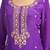 Purple 'man sagar'  hand embroidered  silk crepe  womens  suit- set of 3