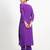 Purple 'man sagar'  hand embroidered  silk crepe  womens  suit- set of 3