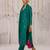 Green plain chanderi Kurta Set