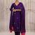 Purple embroidered chanderi Kurta Set