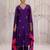 Purple embroidered chanderi Kurta Set