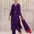 Purple embroidered chanderi Kurta Set