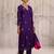 Purple embroidered chanderi Kurta Set