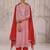 Peach embroidered chanderi Kurta Set