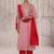 Peach embroidered chanderi Kurta Set