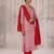 Peach embroidered chanderi Kurta Set