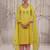 Yellow embroidered viscose Kurta Set