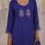 Blue embroidered viscose Kurta Set