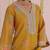 Yellow embroidered tissue Kurta Set