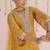 Yellow embroidered tissue Kurta Set