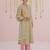 Green embroidered tissue Kurta Set