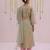 Green embroidered tissue Kurta Set