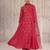 Red embroidered chanderi Kurta Set
