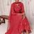 Red embroidered chanderi Kurta Set