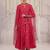 Red embroidered chanderi Kurta Set