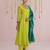 Lime-green plain chanderi Kurta Set