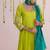 Lime-green plain chanderi Kurta Set