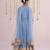 Blue plain chanderi Kurta Set