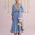Blue plain chanderi Kurta Set