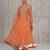 Peach embroidered chanderi Kurta Set