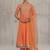 Peach embroidered chanderi Kurta Set