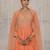 Peach embroidered chanderi Kurta Set