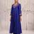 Blue embroidered chanderi Kurta Set