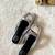 Silver solid leather flats