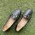 Black solid leather shoes