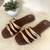 Brown solid leather flats
