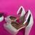 White solid block heels